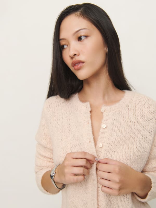 Clara Crew Cardigan - Sorbet